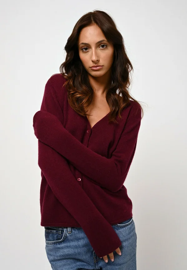CHALAIS - Cardigan - bordeaux
