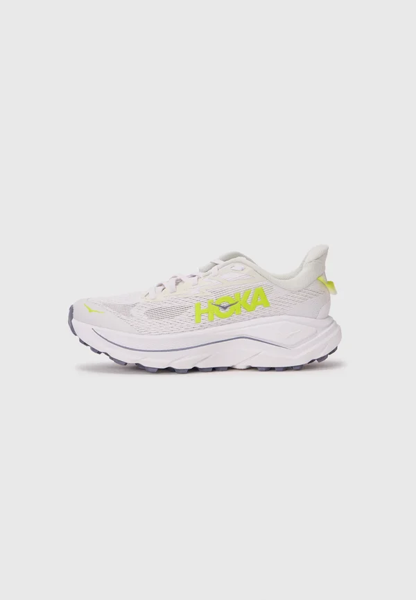 CHALLENGER 8 - Trail running shoes - white/neon yellow