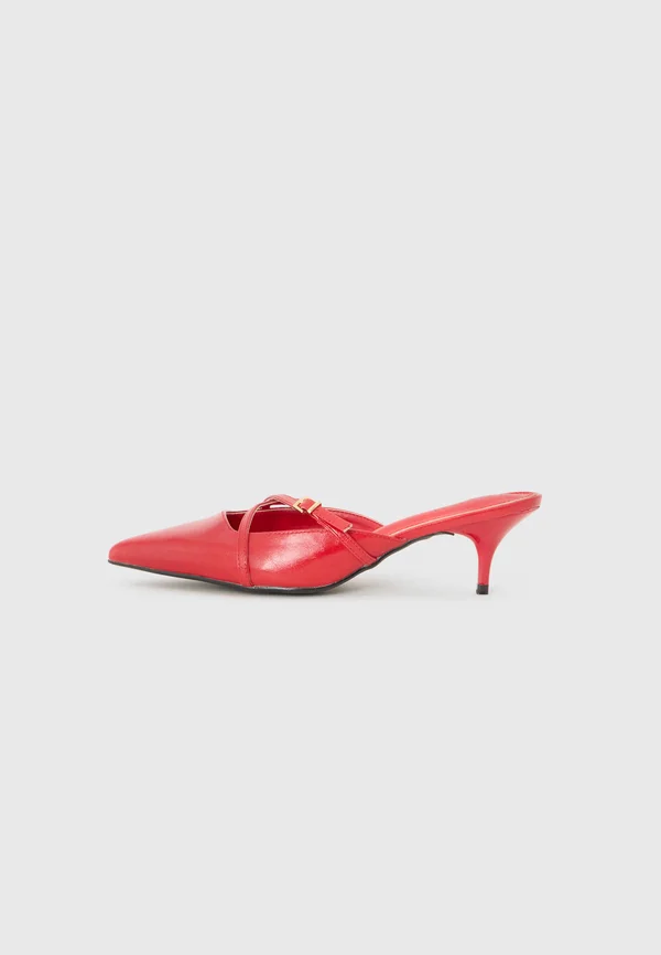 CHAR - Heeled mules - red
