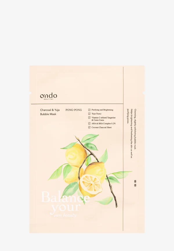 CHARCOAL & YUJA BUBBLE MASK  5 UNIT PACK - Face mask