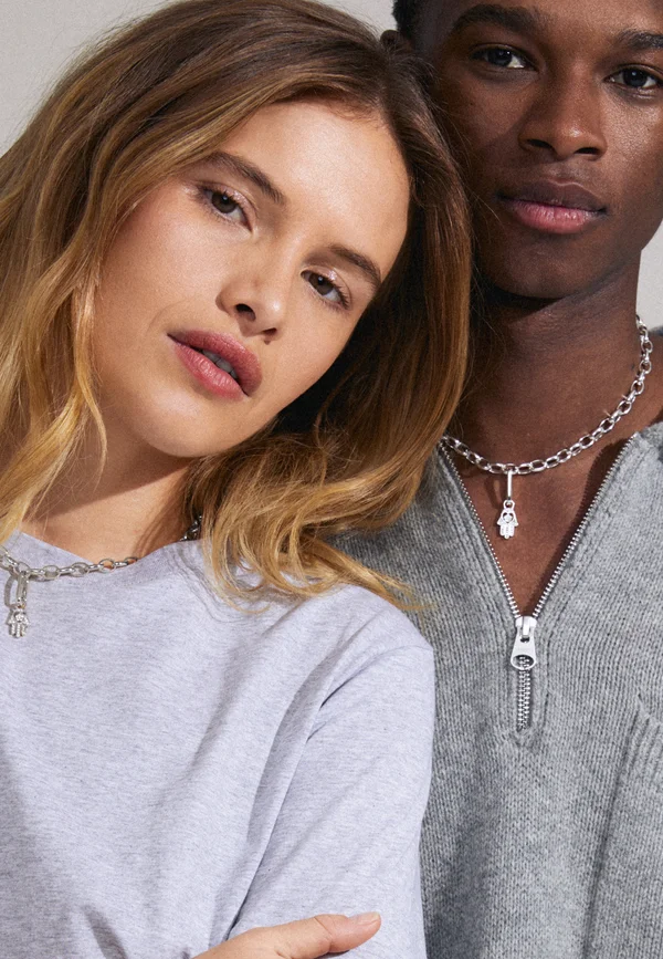 CHARM RECYCLED HAMSA PENDANT UNISEX - Pendant - silver-coloured