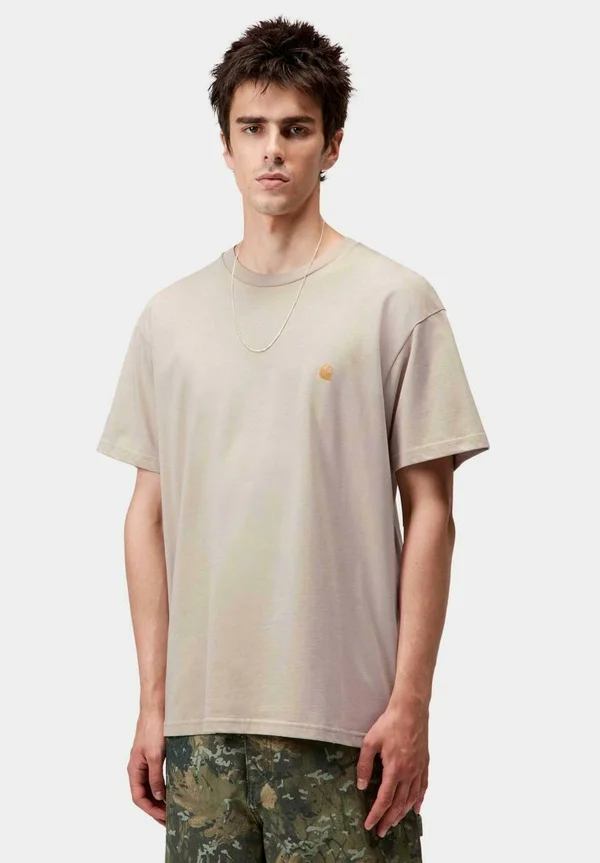 CHASE - Basic T-shirt - fleur de sel   gold