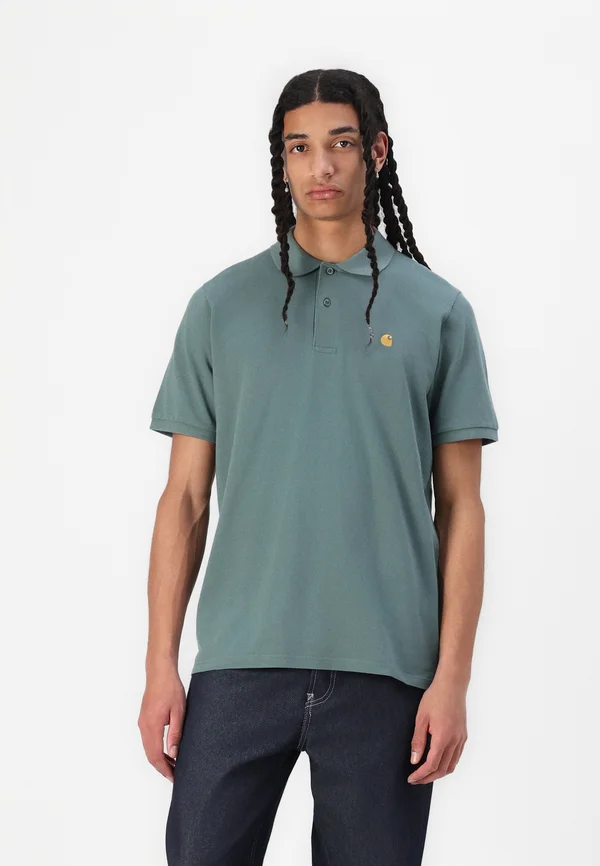 CHASE - Polo shirt - silver pine/gold