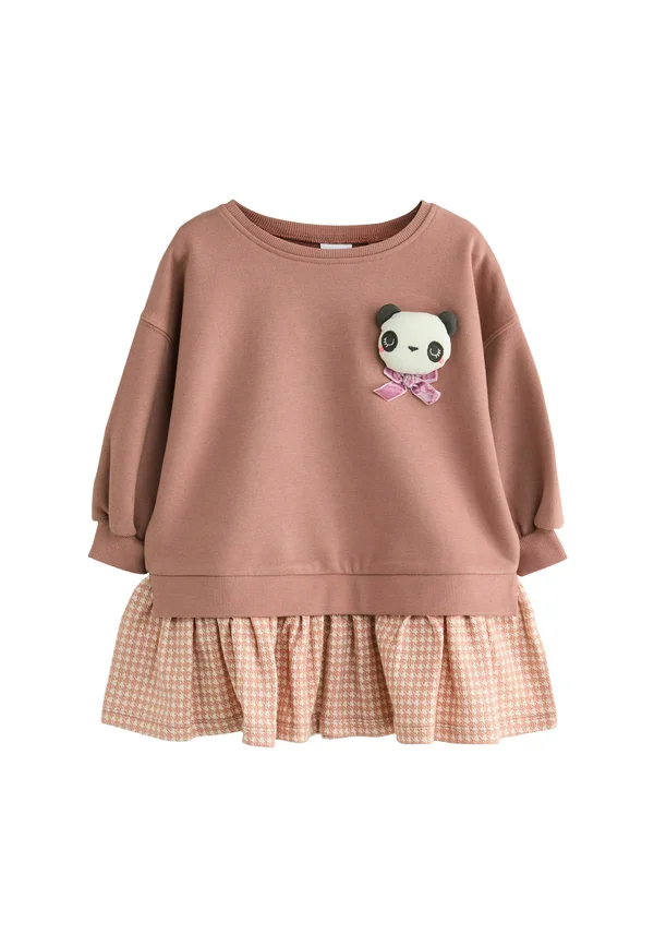 CHECK - Day dress - neutral panda