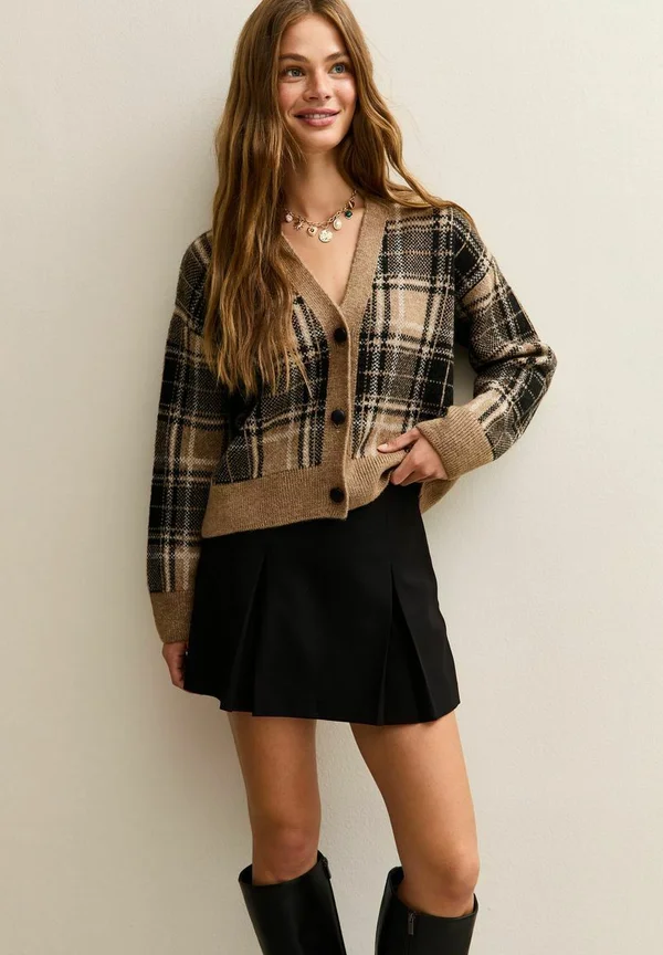 CHECKED  - Cardigan - brown pattern