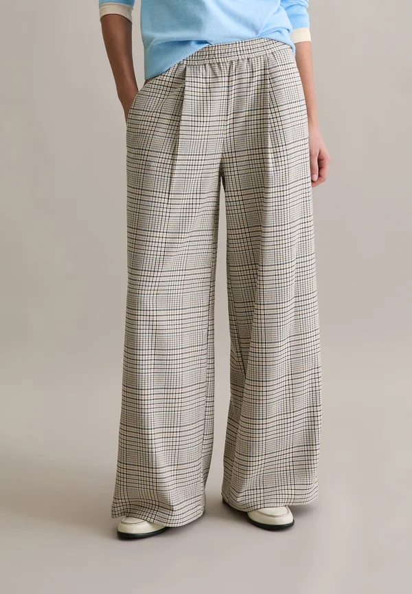 CHECKED - Trousers - offwhite multi