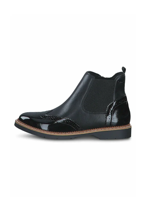 CHELSEA - Cowboy/biker ankle boot - black comb