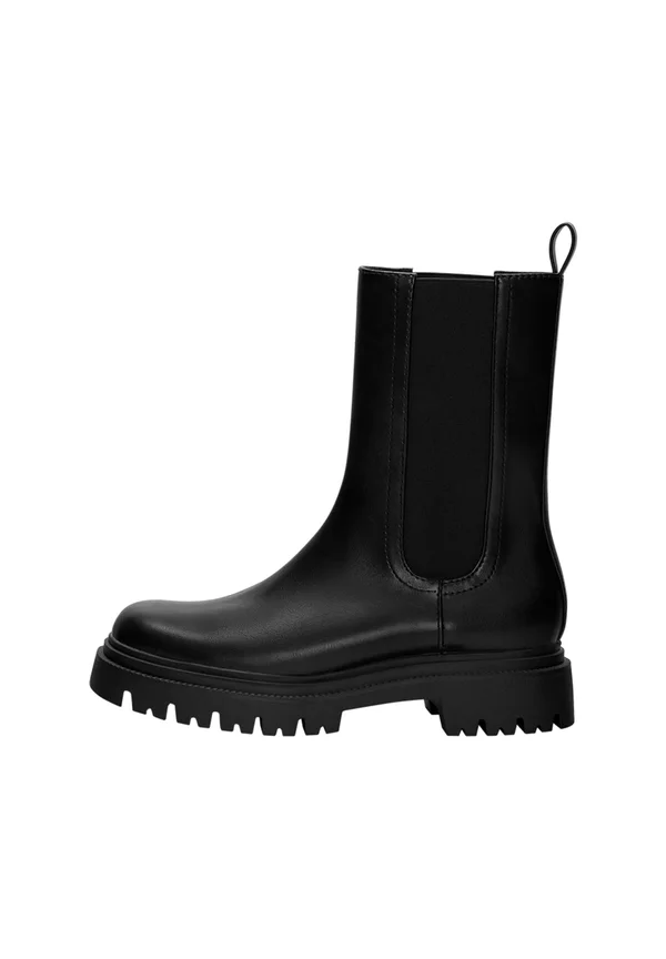 CHELSEA WITH TRACK - Platform ankle boots - black