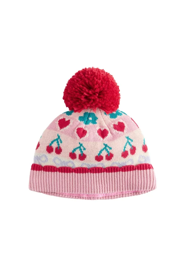 CHERRY FAIRISLE PATTERN - Beanie - pink
