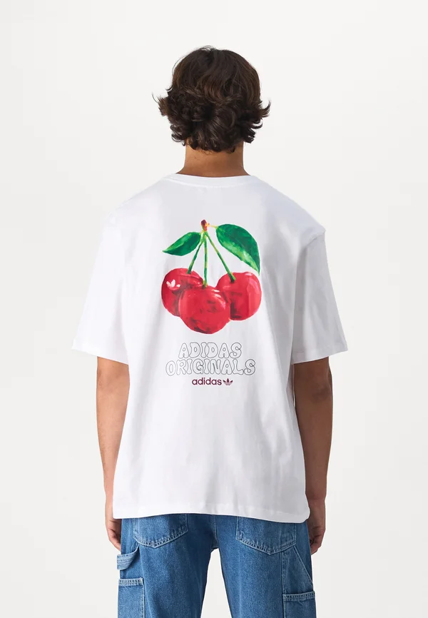 CHERRY TEE UNISEX - Print T-shirt - white