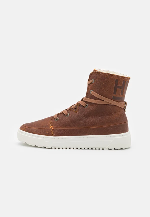 CHESS - Lace-up ankle boots - cognac/off white