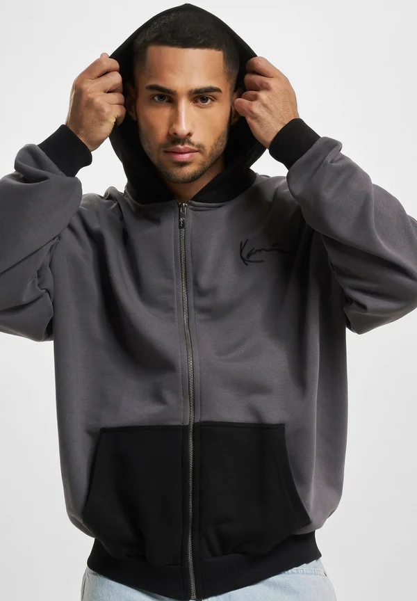 CHEST SIGNATURE METAVERSE BLOCK  - Zip-up sweatshirt - anthracite black