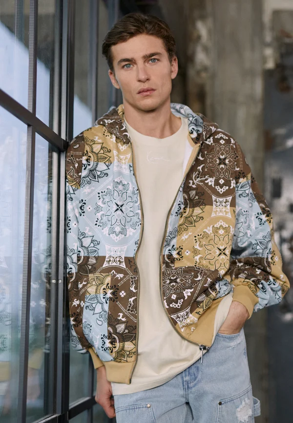 CHEST SIGNATURE OS PAISLEY FULL ZIP - Zip-up sweatshirt - sand multicolor