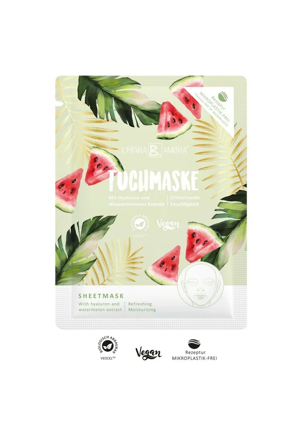 CHIARA AMBRA® ERFRISCHENDE TUCHMASKE MIT WASSERMELONEN-EXTRAKT - - Face mask - hellgrün