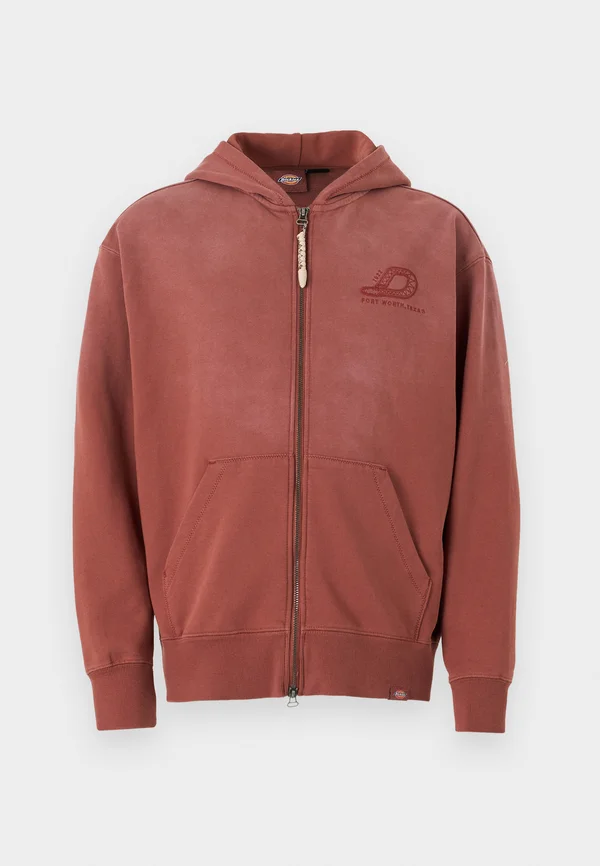 CHINESE NEW YEAR FRENCH TERRY FULL ZIP HOODIE UNISEX - Hoodie - mahogany