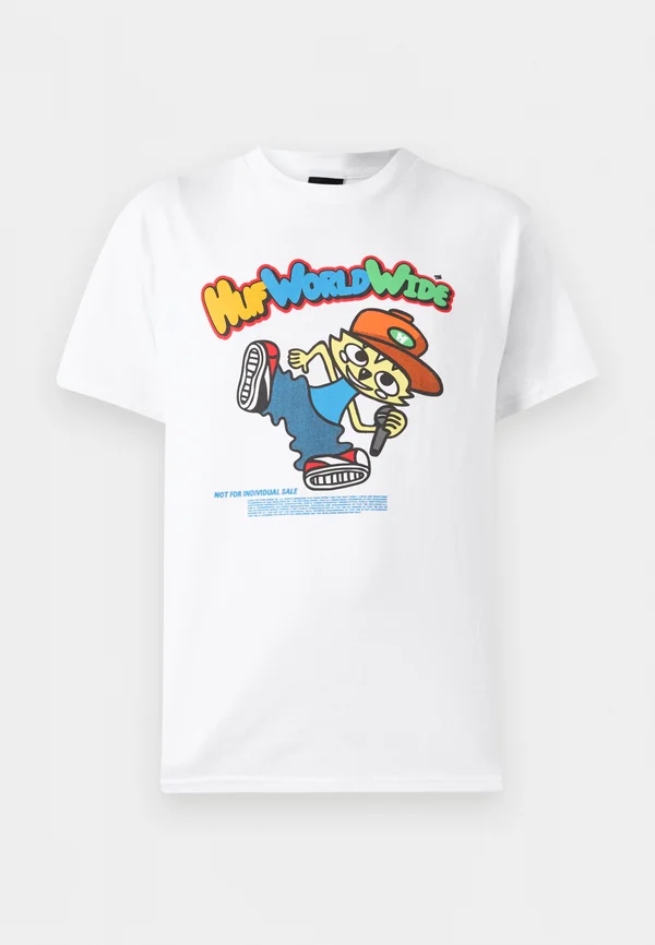 CHOP KICK BLOCK TEE UNISEX - Print T-shirt - white