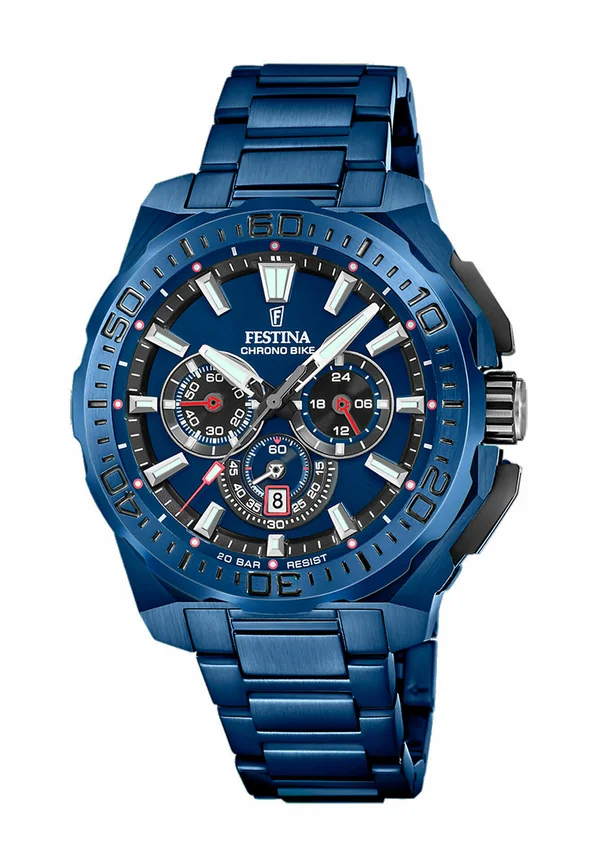 Chronograph watch - bleu