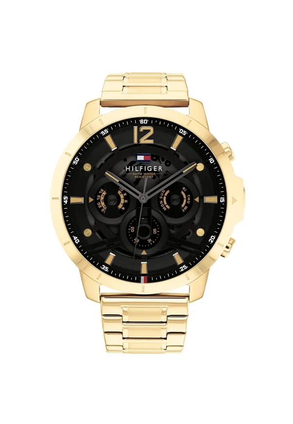 Chronograph watch - gold coloured black
