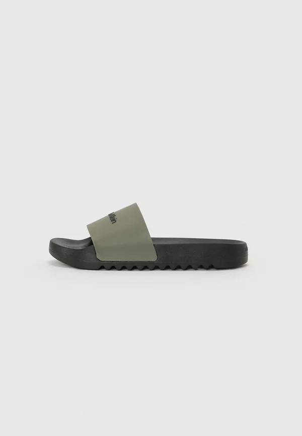 CHUNKY - Slippers - smokey olive/black