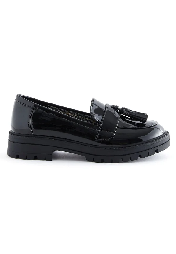 CHUNKY TASSEL LOAFER - Slip-ons - black patent