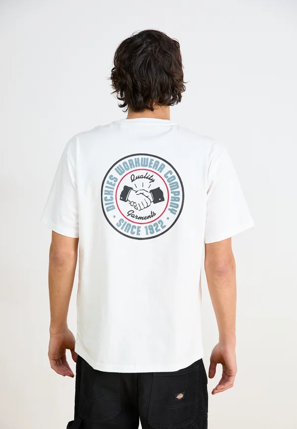 CIRCLE LOGO TEE - Print T-shirt - white