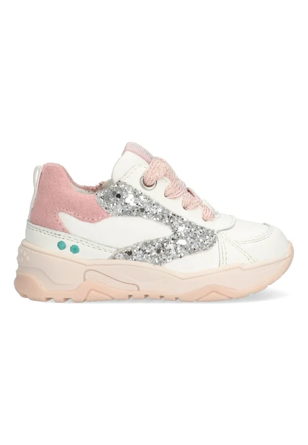 CISKE CHUNKY  - Baby shoes - wit roze zilver