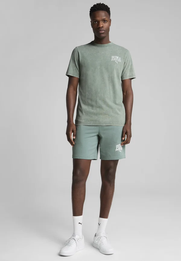 CLASS WASHED - Print T-shirt - green moon