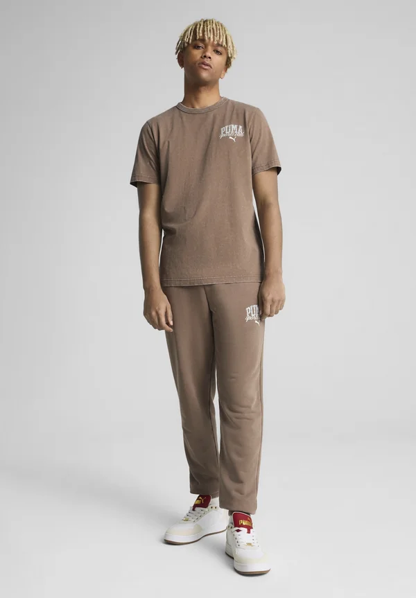 CLASS WASHED - Print T-shirt - totally taupe