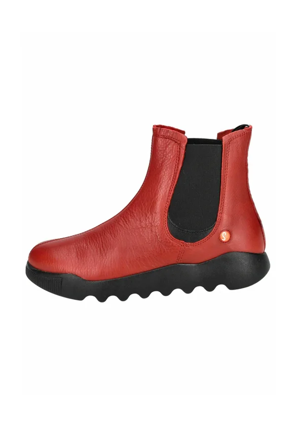 Classic ankle boots - red w black elastic