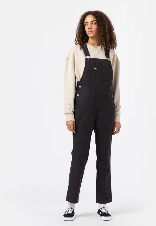 CLASSIC BIB  - Dungarees - stone washed black