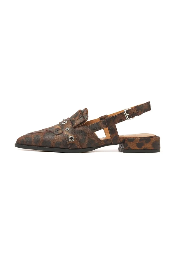 Classic heels - brown,leopard print