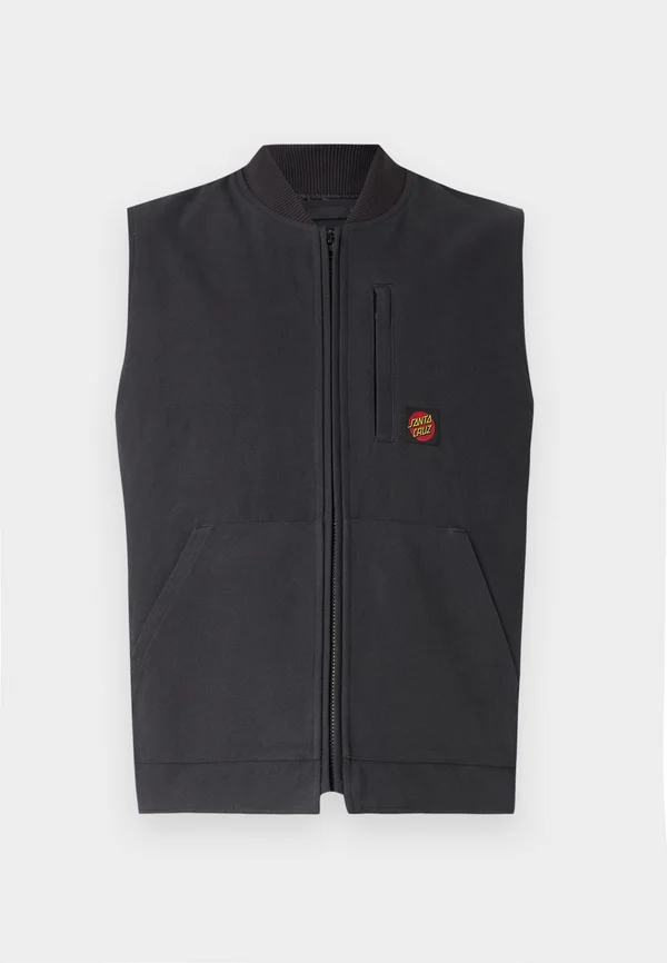 CLASSIC LABEL VEST UNISEX - Waistcoat - washed black
