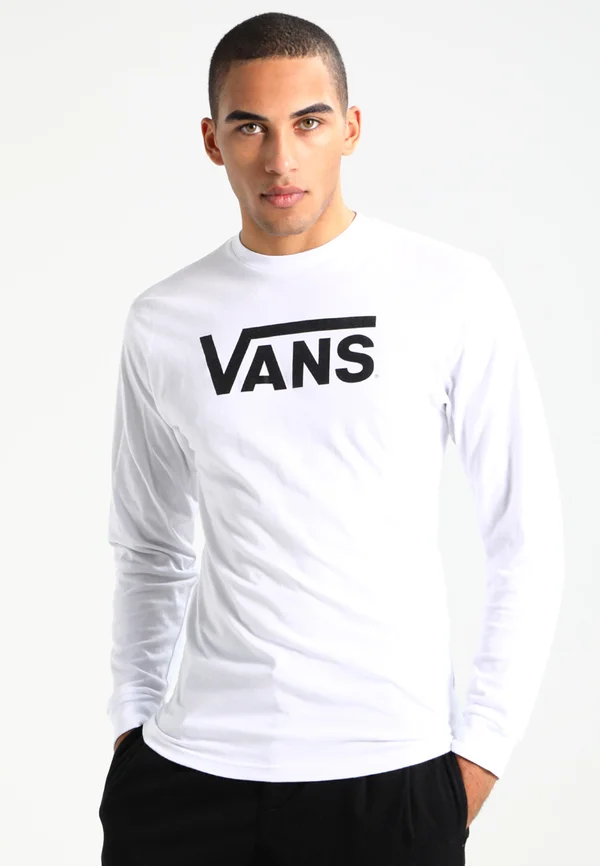 CLASSIC   - Long sleeved top - white/black