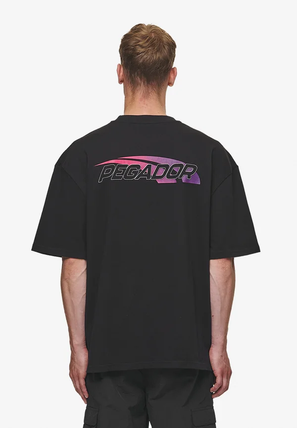 CLAYTON TEE - Print T-shirt - washed black