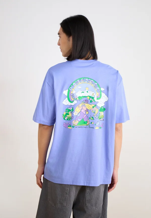 CLEAN TRAILS OVERSIZED TEE - Print T-shirt - virtual blue