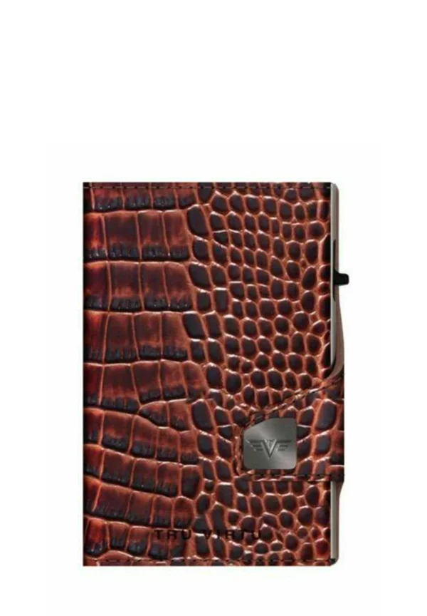 Click & Slide Coin pocket - Wallet - brown silver