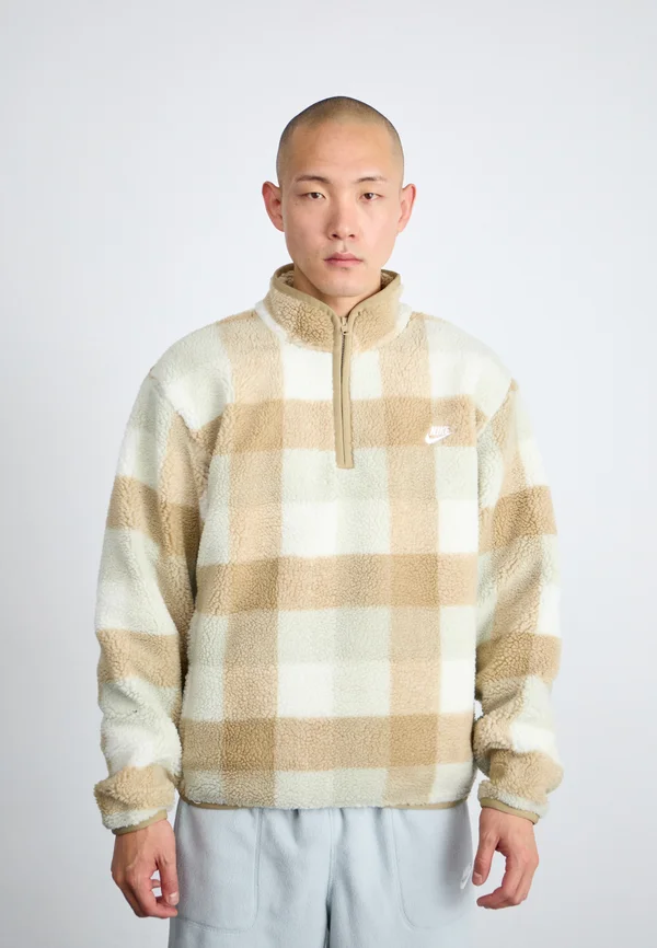 CLUB  - Fleece jumper - khaki/sail/light bone