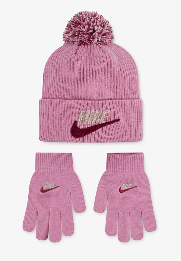 CLUB PEAK BEANIE UNISEX SET - Gloves - magic flamingo