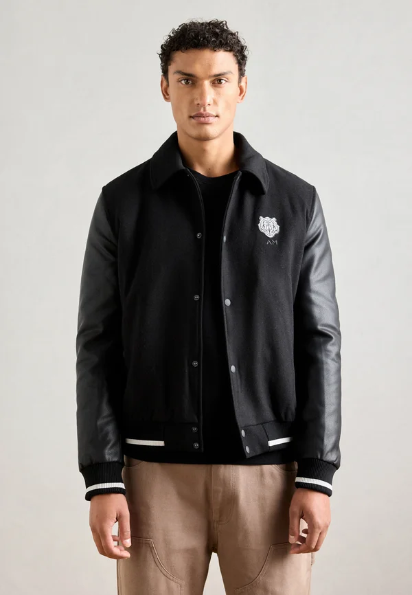 COAT REGULAR FIT WITH SLEEVES - Bomber Jacket - black