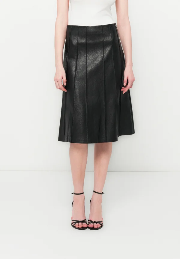 COATED SKIRT - A-line skirt - nero