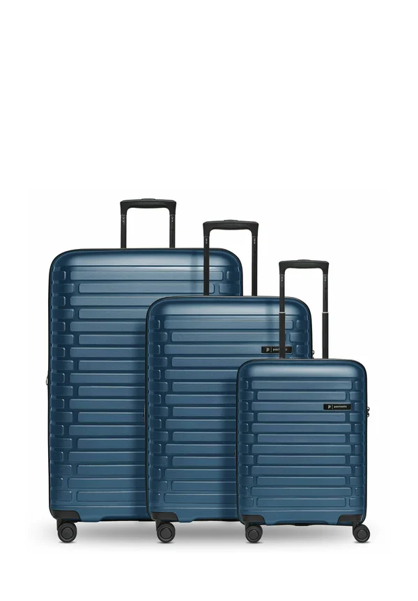 COLLECTION THE THREE SET 3-TEILIG MIT DEHNFALTE - Luggage set - navy blue-metallic
