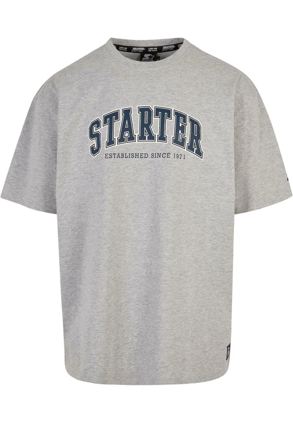 COLLEGE  - Print T-shirt - heathergrey