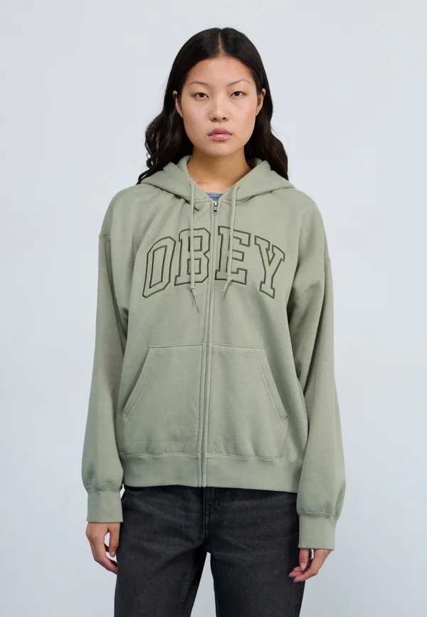 COLLEGIATE BAGGY RELAXED ZIP HOOD - Zip-up sweatshirt - shadow