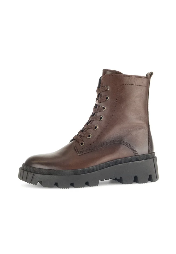 COMBAT - Platform ankle boots - braun