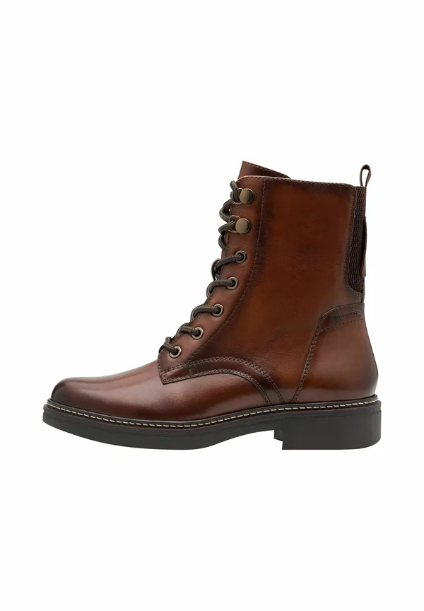COMFORT  - Lace-up ankle boots - cognac