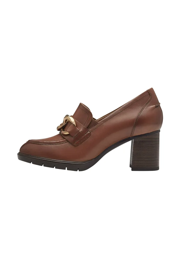 COMFORT TROTTEUR - Platform heels - cognac