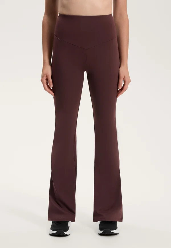 COMFORTLUX SUPER HIGH RISE FLARE WITH POCKETS - Trousers - mottled brown