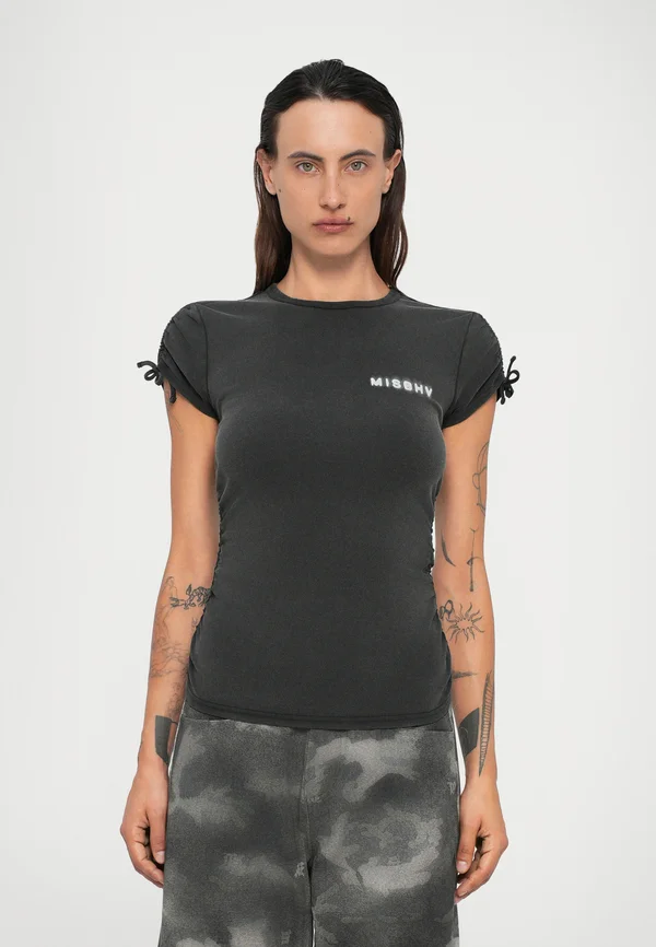 COMMUNITY - Print T-shirt - washed black