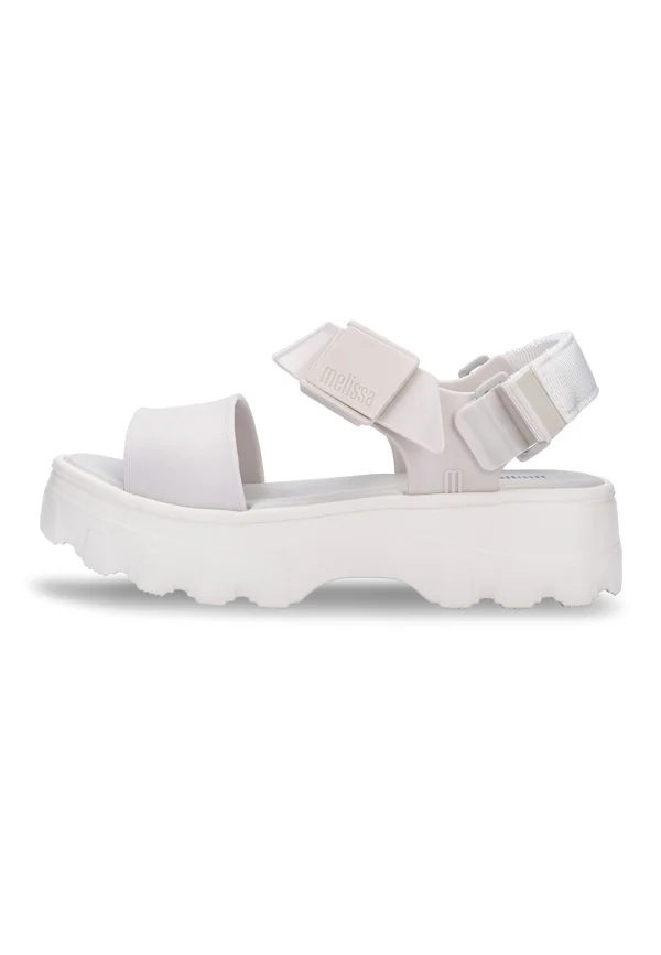 COMPENSÉE KICK OFF - Platform sandals - white