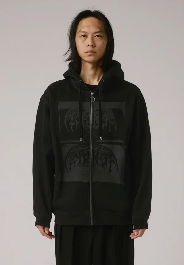 COMPLICRUX HOOD - Zip-up sweatshirt - worn black